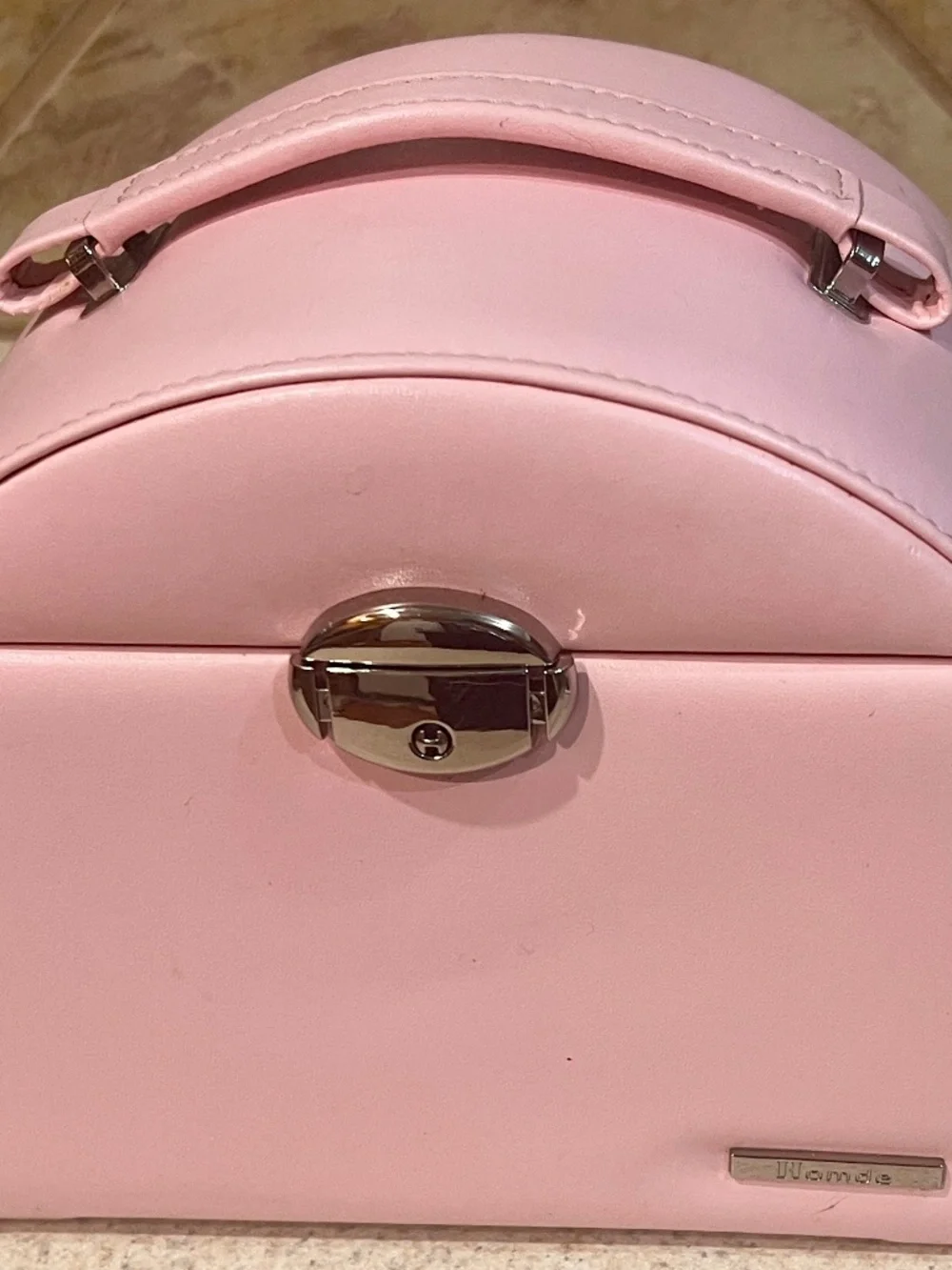 Homde Pink Travel Jewelry Box with Mirror